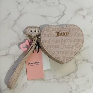 Juicy Couture Beige Heart Wristlet